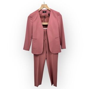 Theory Lindraya H0101114 Wool Blend 2 Piece Suit Pink Size 00
